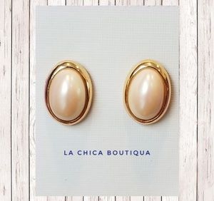 Vintage Richelieu Pierced Stud Earrings